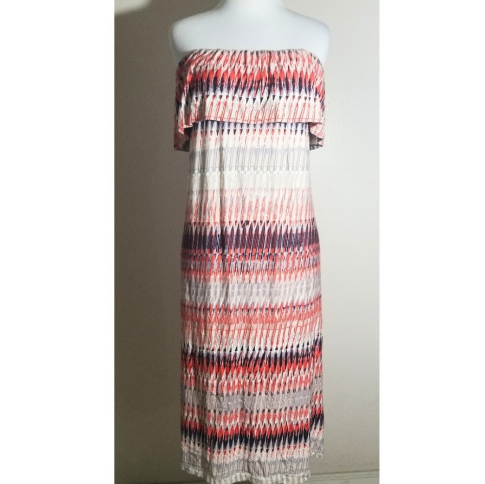 NWT Tanzara Orange/Gray Boho dress